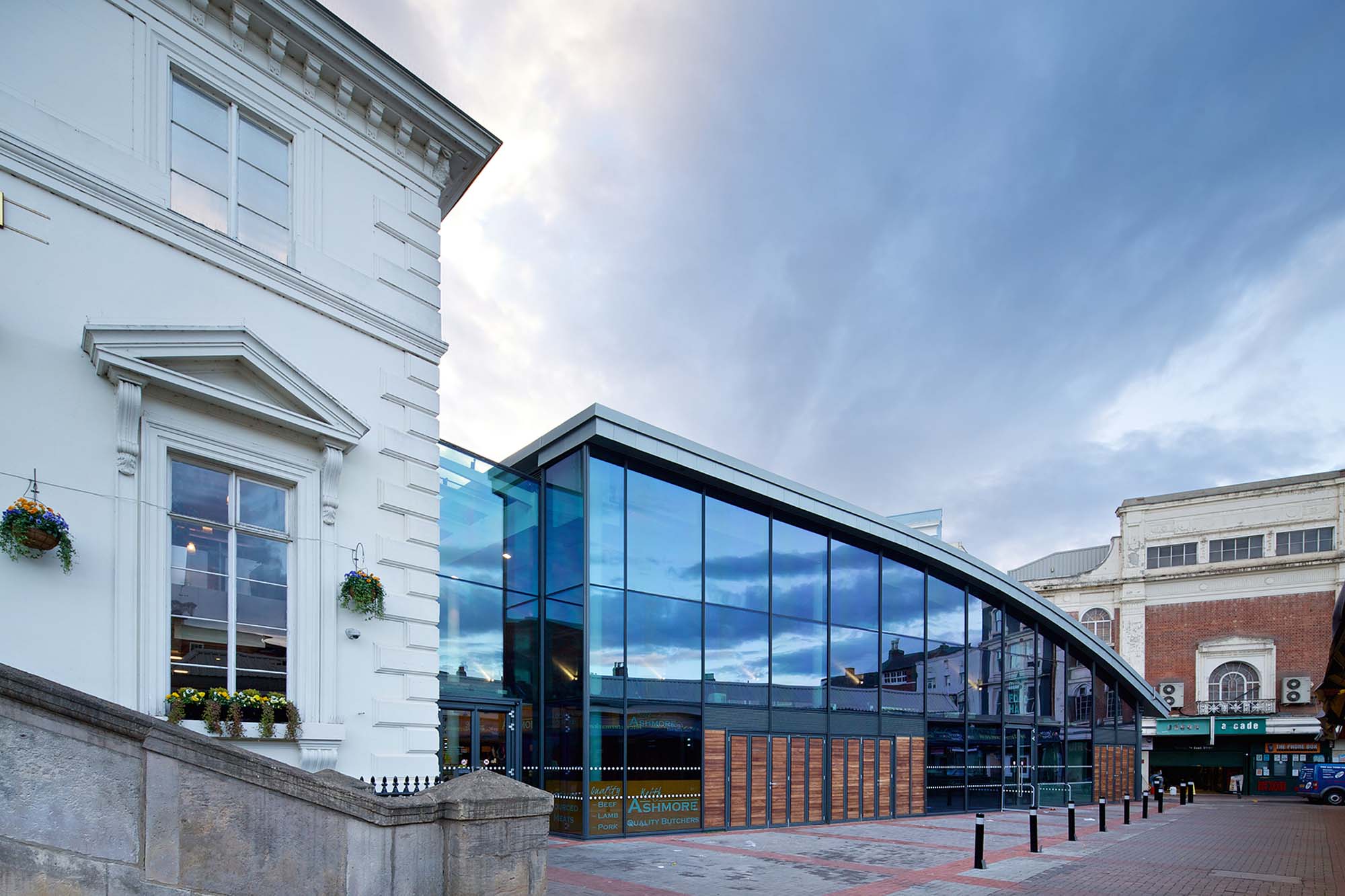 The award winning food hall at Leicester Market -