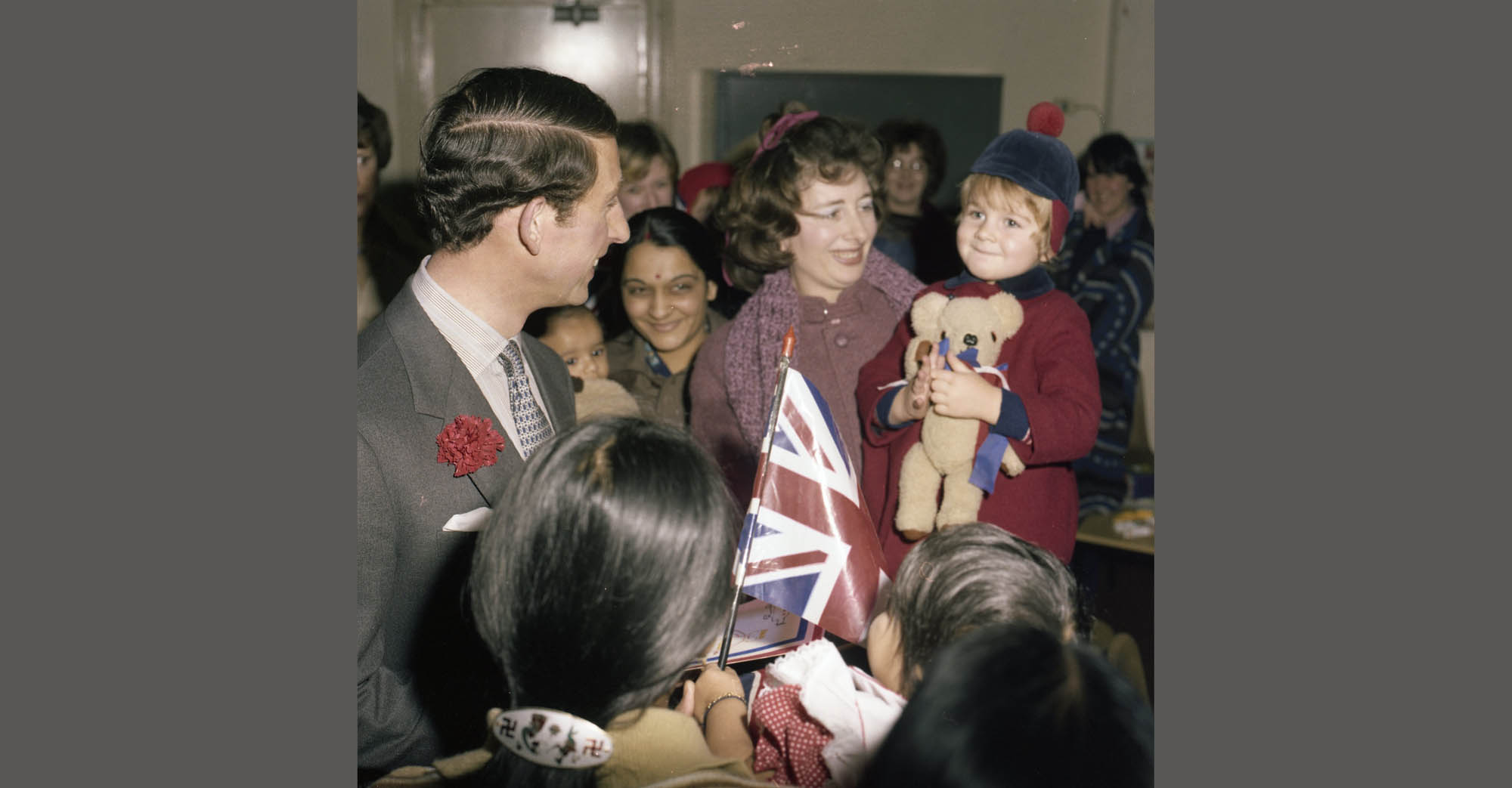 Prince Charles greets families at the Belgrave Neighbourhood Centre, 1981 -